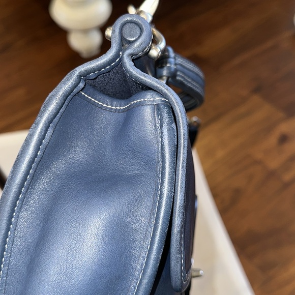 Coach VTG 9927 Willis Navy Blue Leather Crossbody Shoulder Bag - Picture 8 of 16